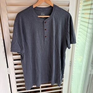J. Crew Men's Gray Made In USA Garment Dye Henley Shirt